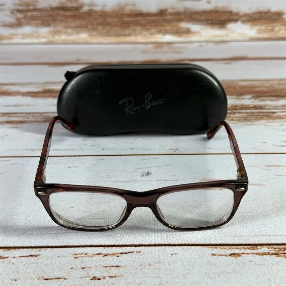 Ray-Ban RB 5228 Tortoise Shell Eyeglass Frames Replacement Unisex With Case